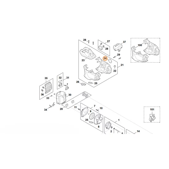STIHL  Tabliczka z typem urządzenia FSA 200 FA03 967 1500